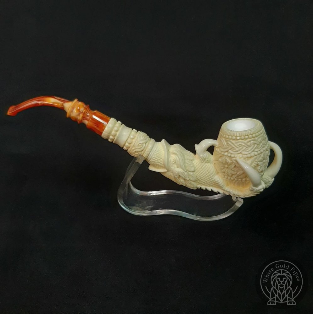 Claw Meerschaum Hand Carved Block Meerschaum Pipe made by Emin Brothers