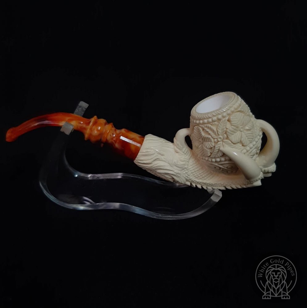 Eagle's Claw Block Meerschaum Pipe with fitted case by EMİN BROTHERS