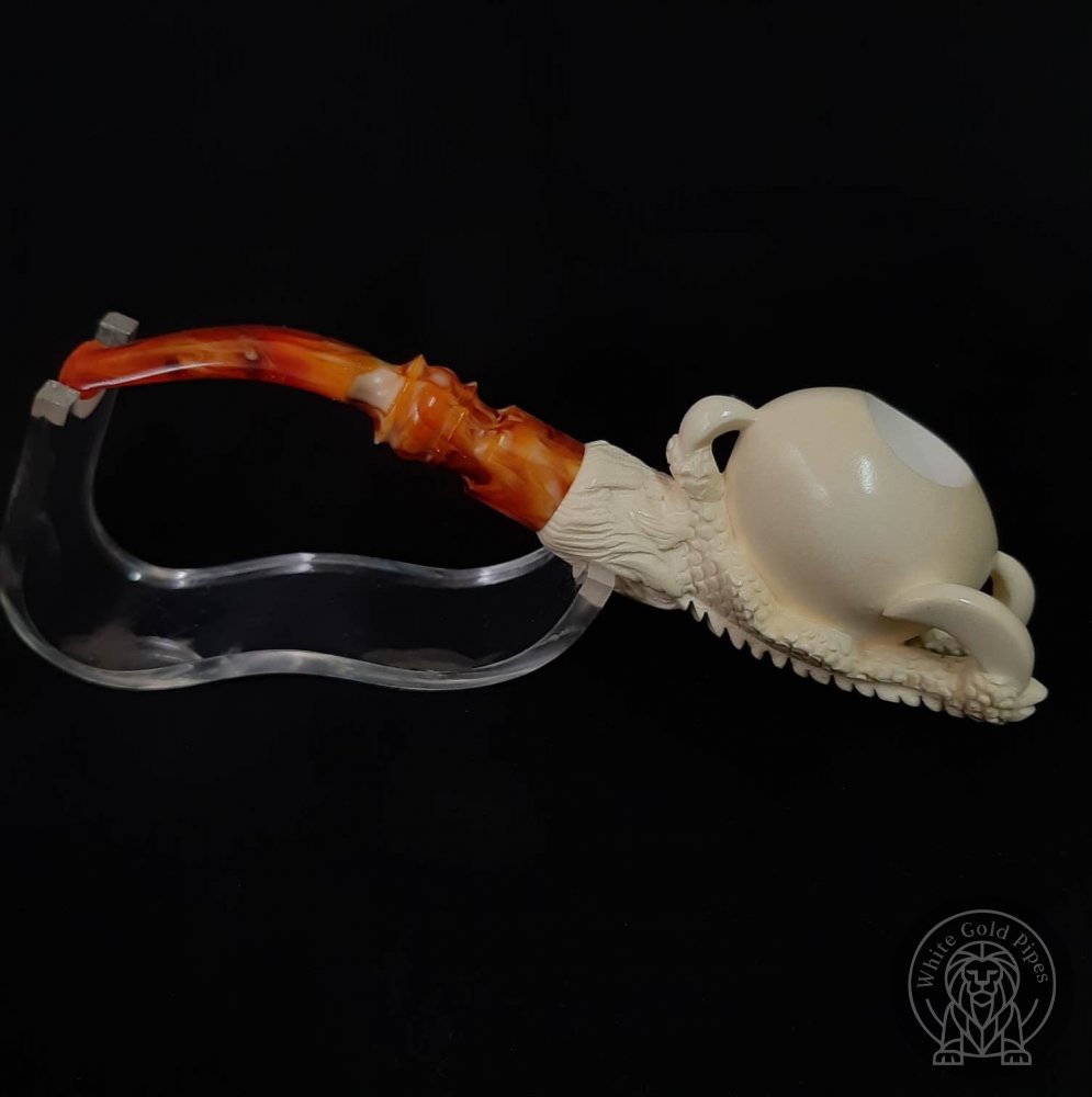 Eagle's Claw Hand Carved Meerschaum Pipe carved by EMİN BROTHERS