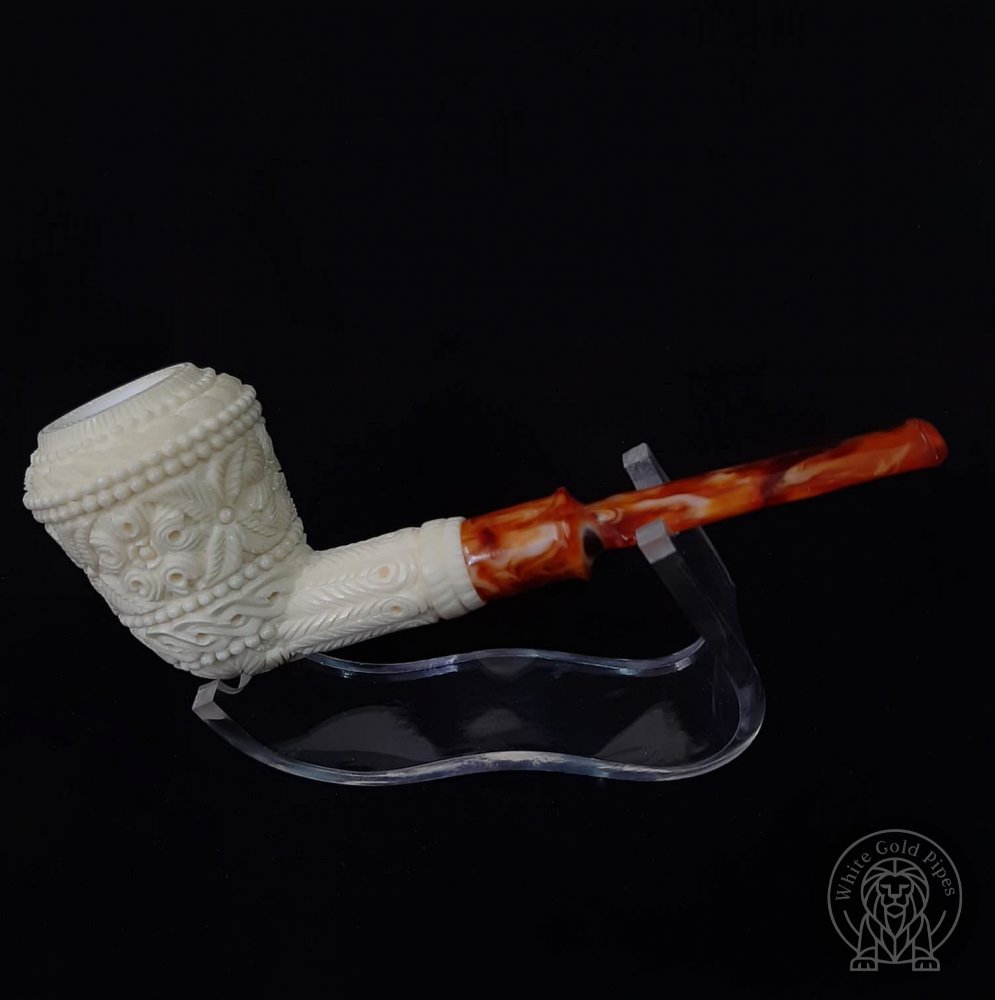 HAND CARVED BLOCK MEERSCHAUM PİPE BY EMİN BROTHERS